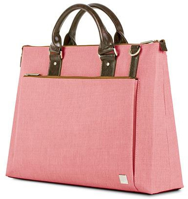 MOSHI Moshi Urbana (Coral Pink) Notebooktasche Umhängetasche für Universal Polyester/Kunstleder, Korallenpink