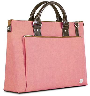 MOSHI Moshi Urbana (Coral Pink) Notebooktasche Umhängetasche für Universal Polyester/Kunstleder, Korallenpink