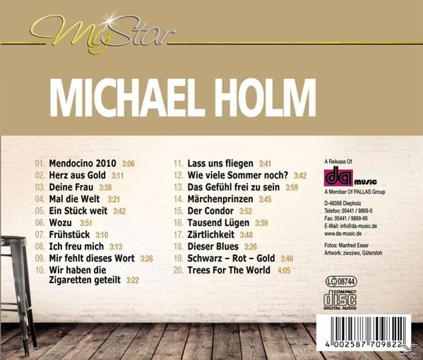 Rückseite einer CD mit Titelliste. Der Künstler ist Michael Holm.