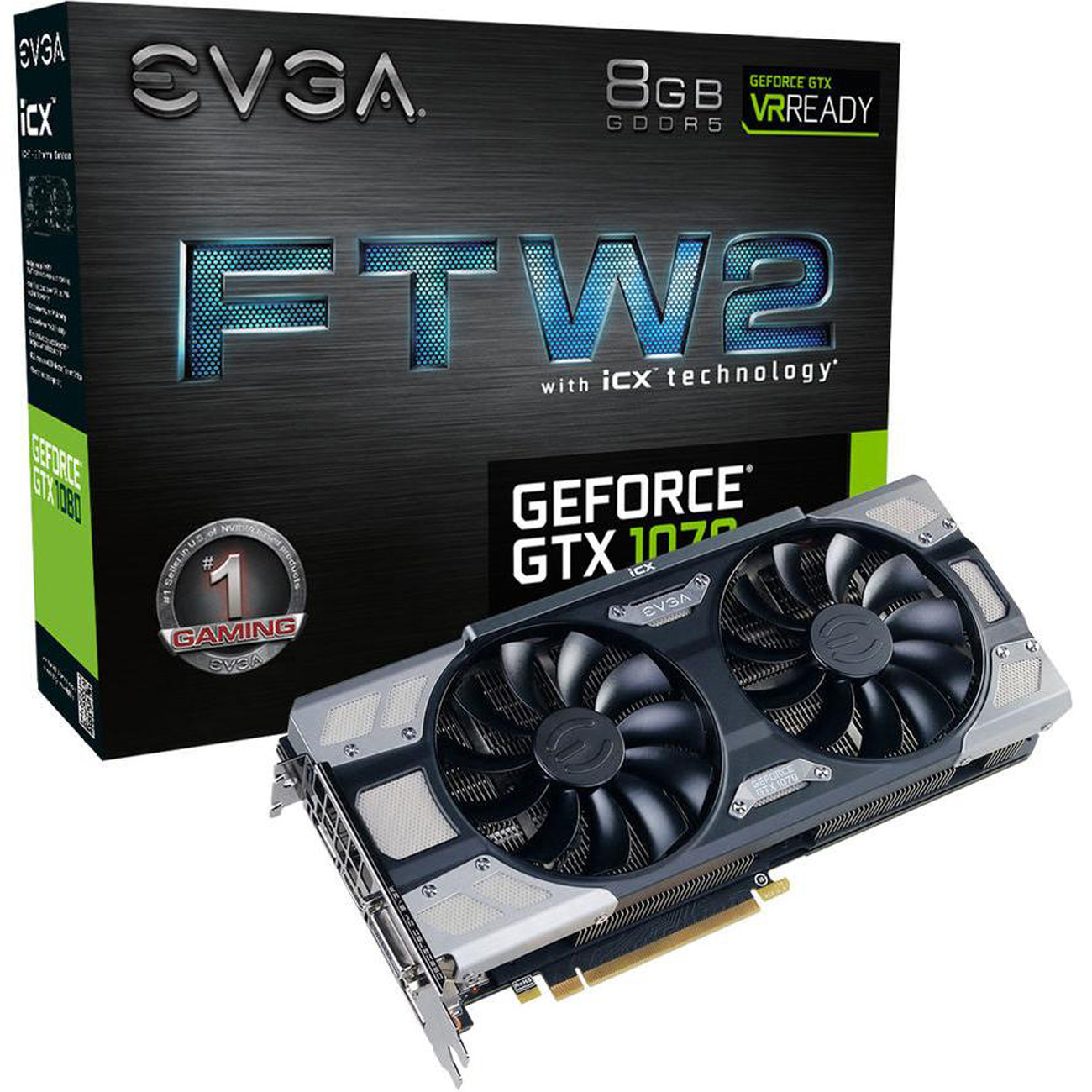 EVGA GeForce® GTX 1070 FTW2 GAMING (08G-P4-6676-KR) (NVIDIA, Grafikkarte)