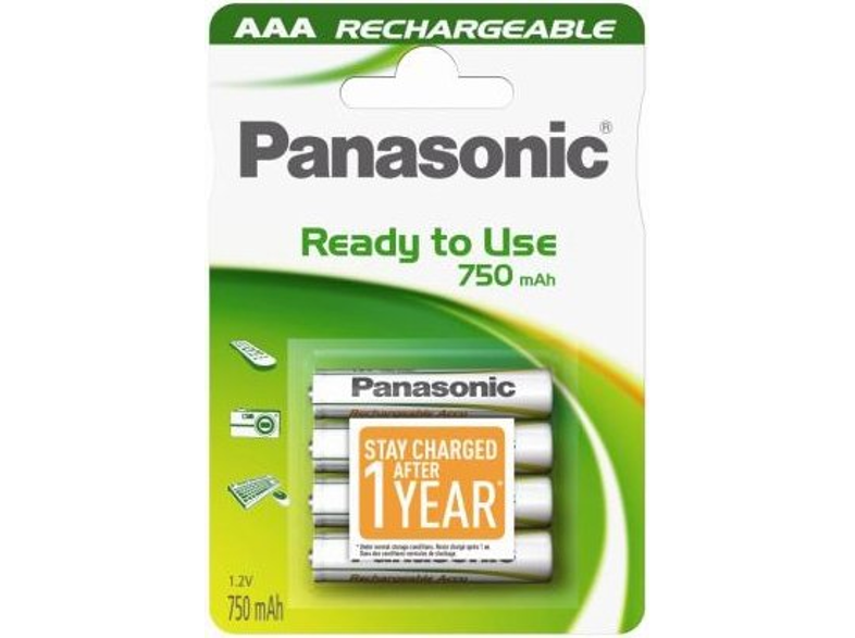 PANASONIC HHR4MVE/4BC 750MAH AAA előre feltöltött akkumulátor