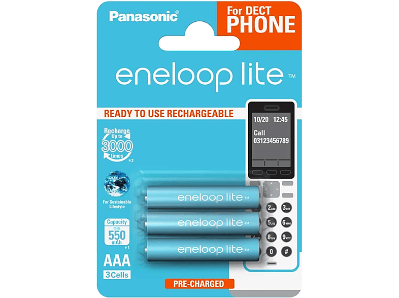 PANASONIC eneloop BK-4LCCE/3DE AAA 550MAH 3DB előre feltöltött akkumulátor