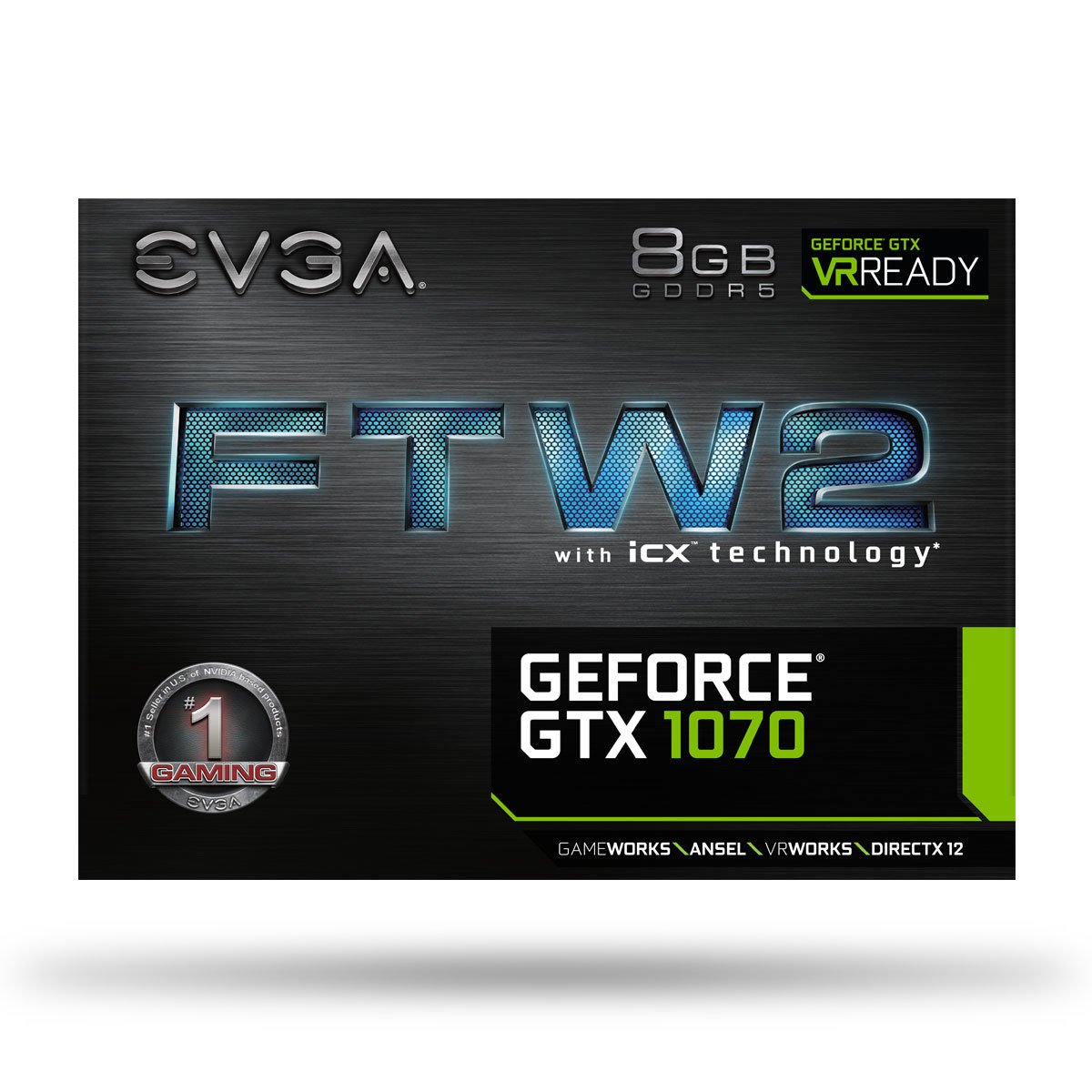 EVGA GeForce® GTX 1070 FTW2 GAMING (08G-P4-6676-KR) (NVIDIA, Grafikkarte)