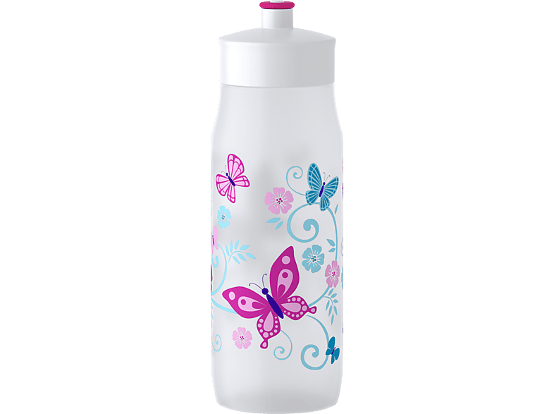 EMSA 518093 Squeeze Schmetterling Trinkflasche Weiß