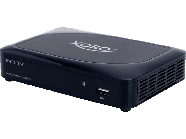 XORO HST 260 T2/C DVB-C2/T2 HD Receiver (HDTV, PVR-Funktion, DVB-T2 HD, DVB-C, DVB-C2, Schwarz)