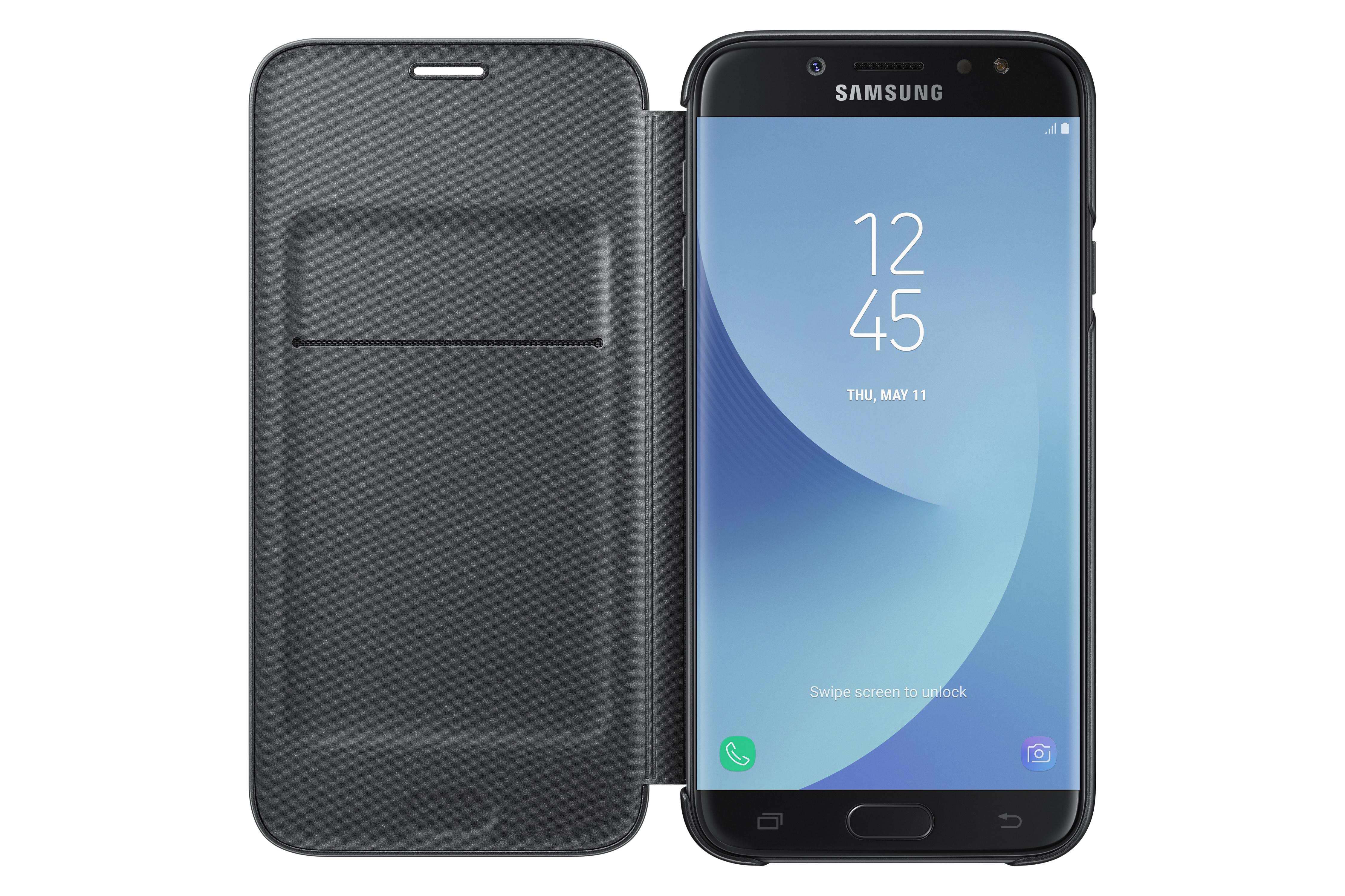 SAMSUNG Wallet Cover - Custodia per cellulare (Adatto per modello: Samsung Galaxy J7 (2017))