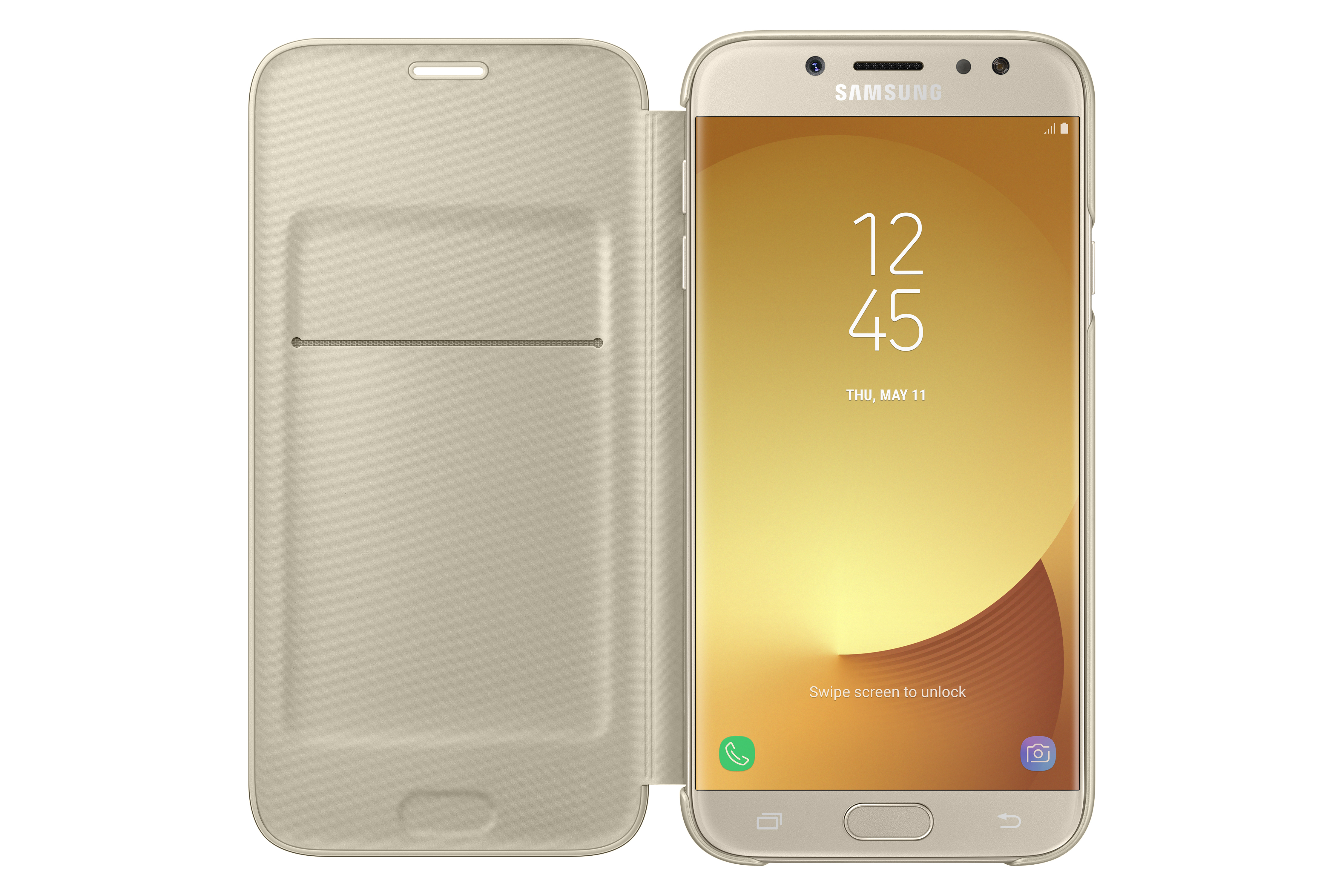 SAMSUNG Wallet Cover - Custodia per cellulare (Adatto per modello: Samsung Galaxy J7 (2017))