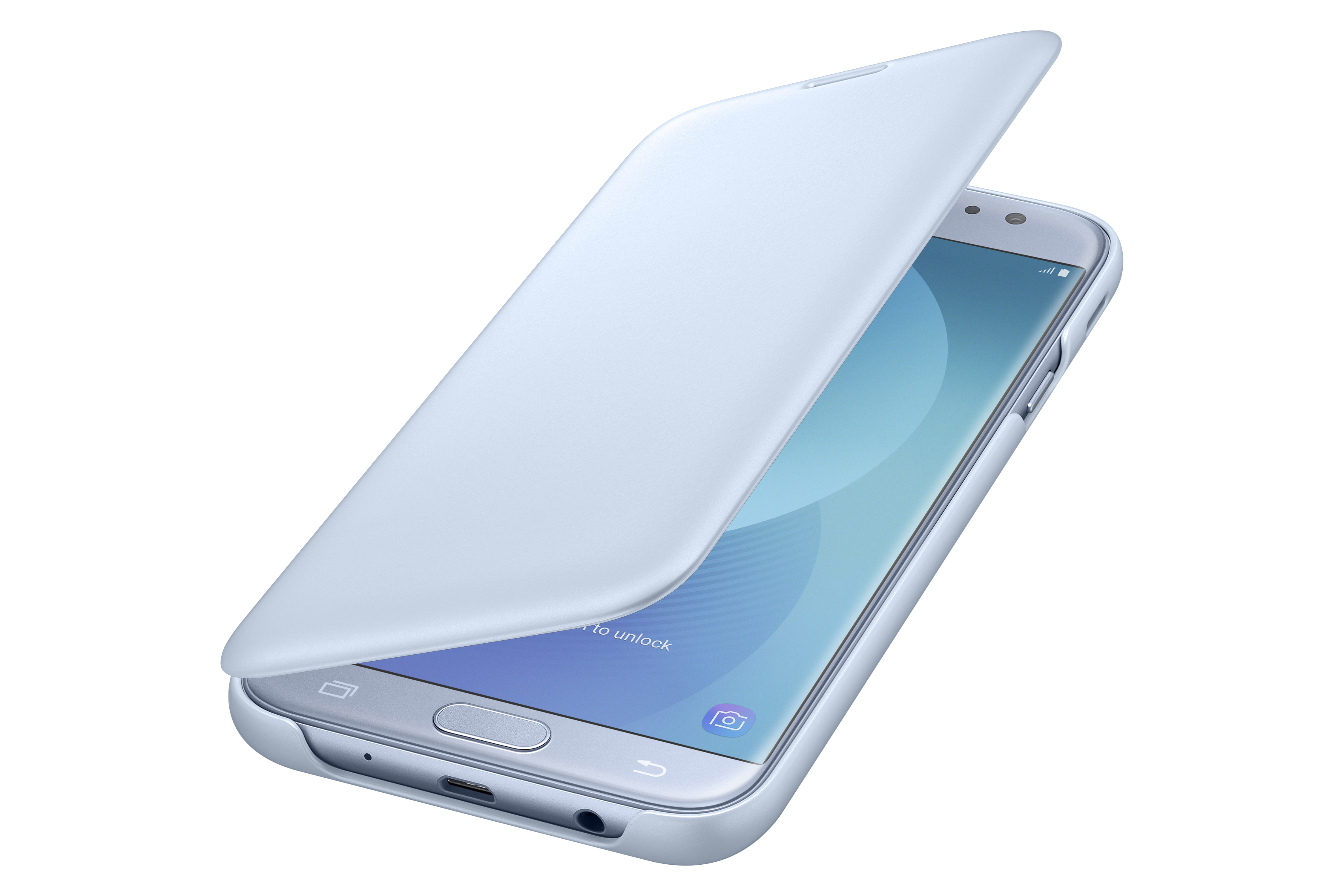 SAMSUNG Wallet Cover EF-WJ730, Bookcover, Samsung, Galaxy J7 (2017), Blau