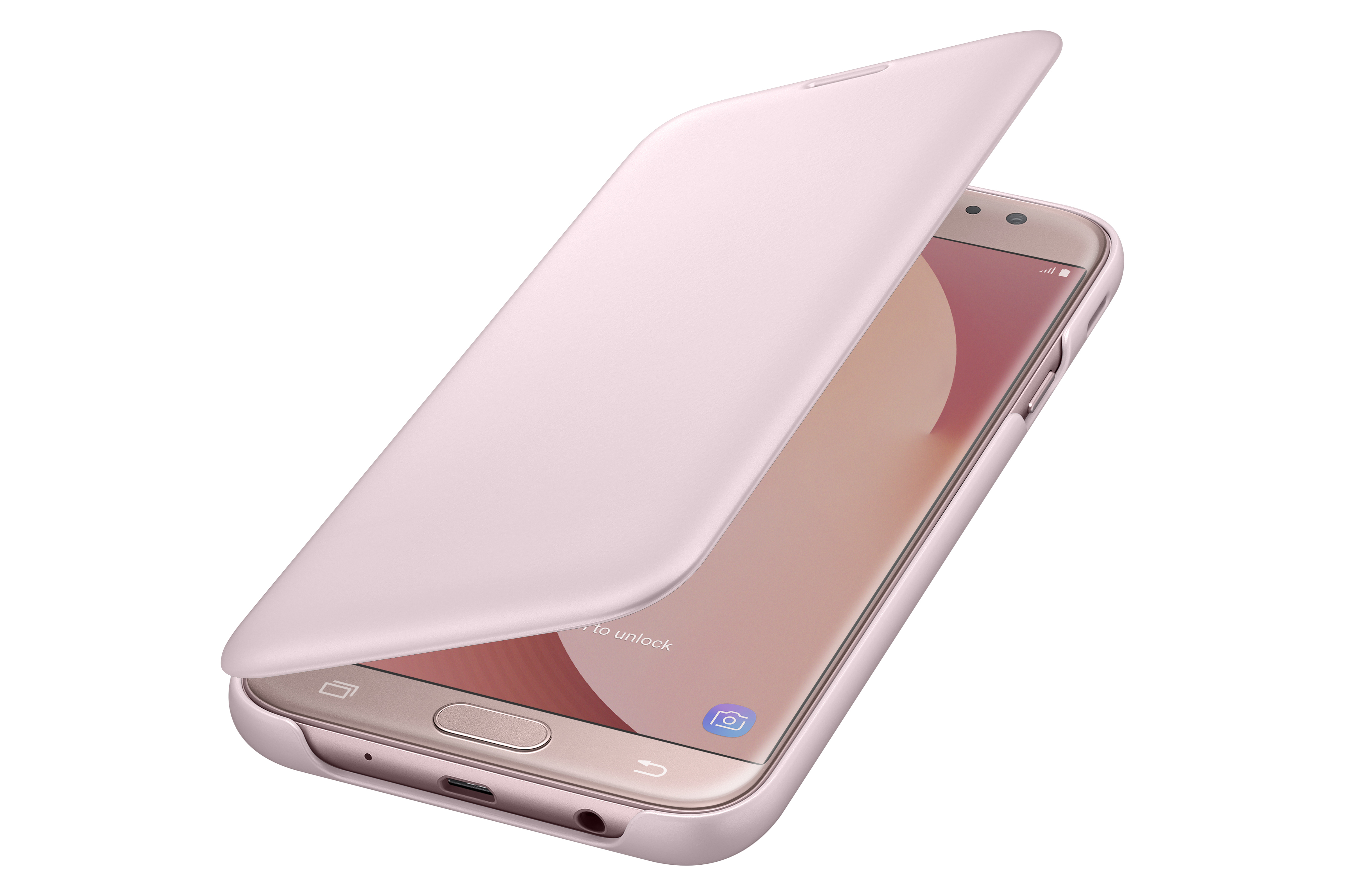SAMSUNG Wallet Cover EF-WJ730, Bookcover, Samsung, Galaxy J7 (2017), Pink