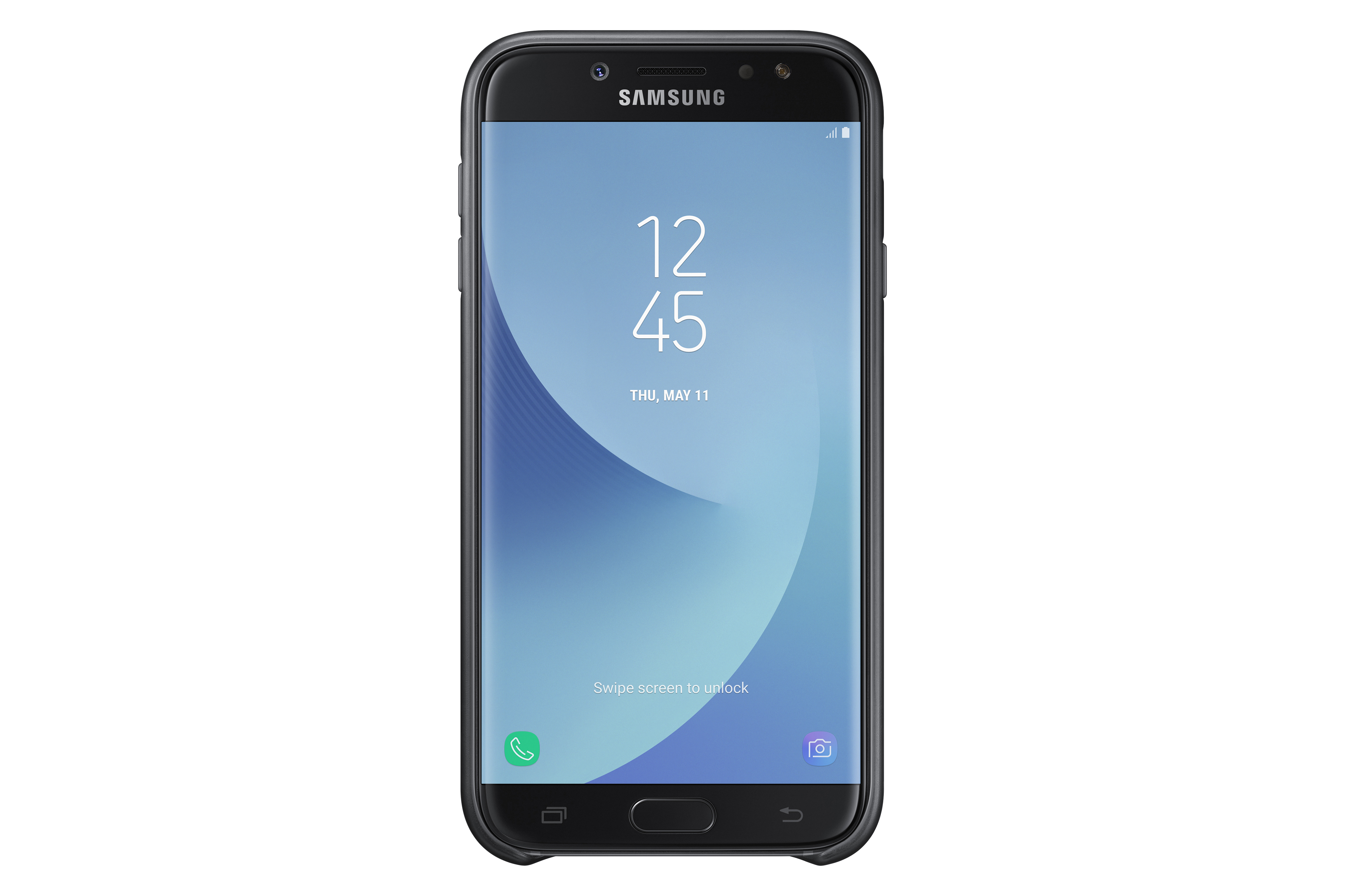 SAMSUNG Dual Layer Cover EF-PJ730, Backcover, Samsung, Galaxy J7 (2017), Schwarz
