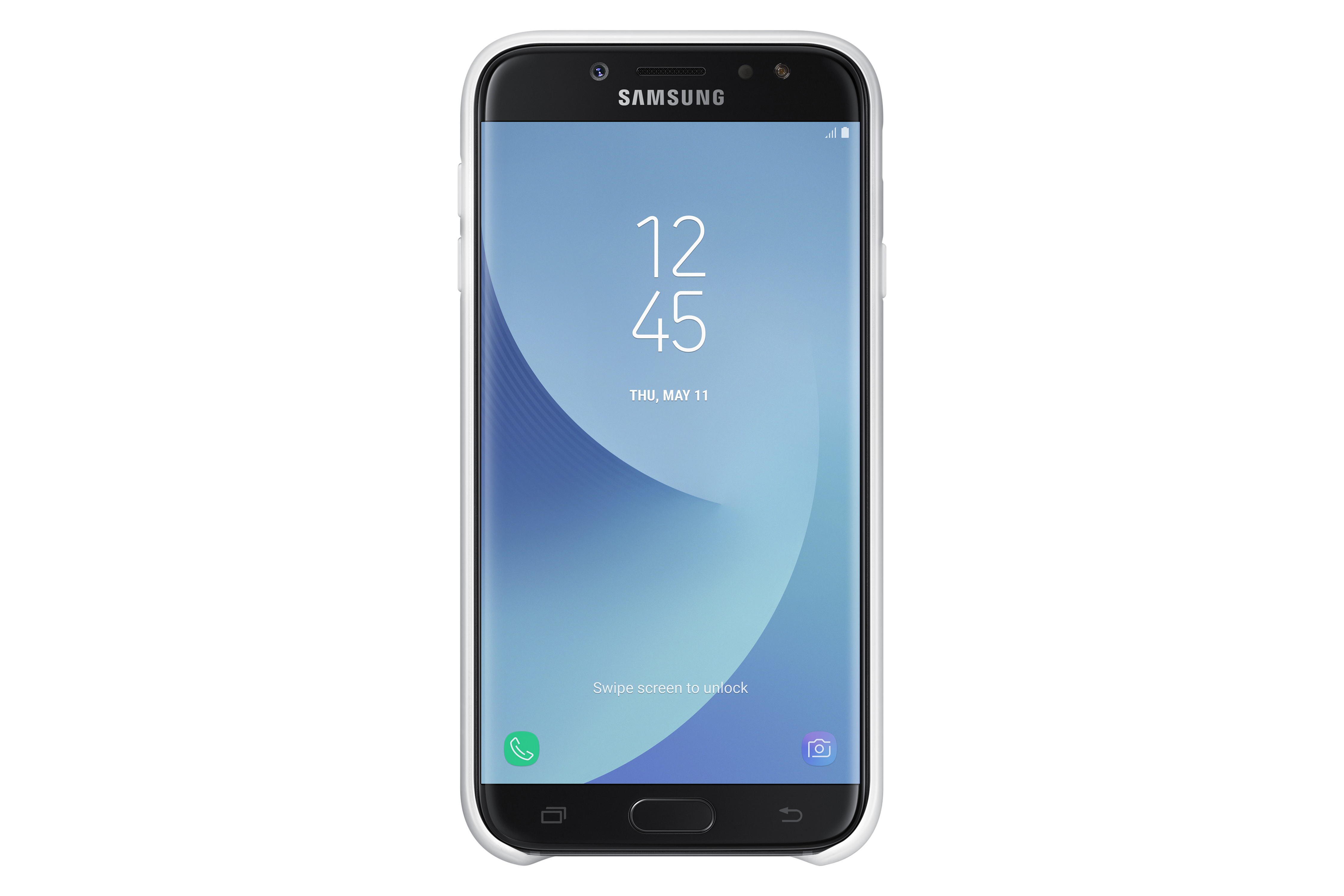 SAMSUNG Dual Layer Cover EF-PJ730, Backcover, Samsung, Galaxy J7 (2017), Weiß