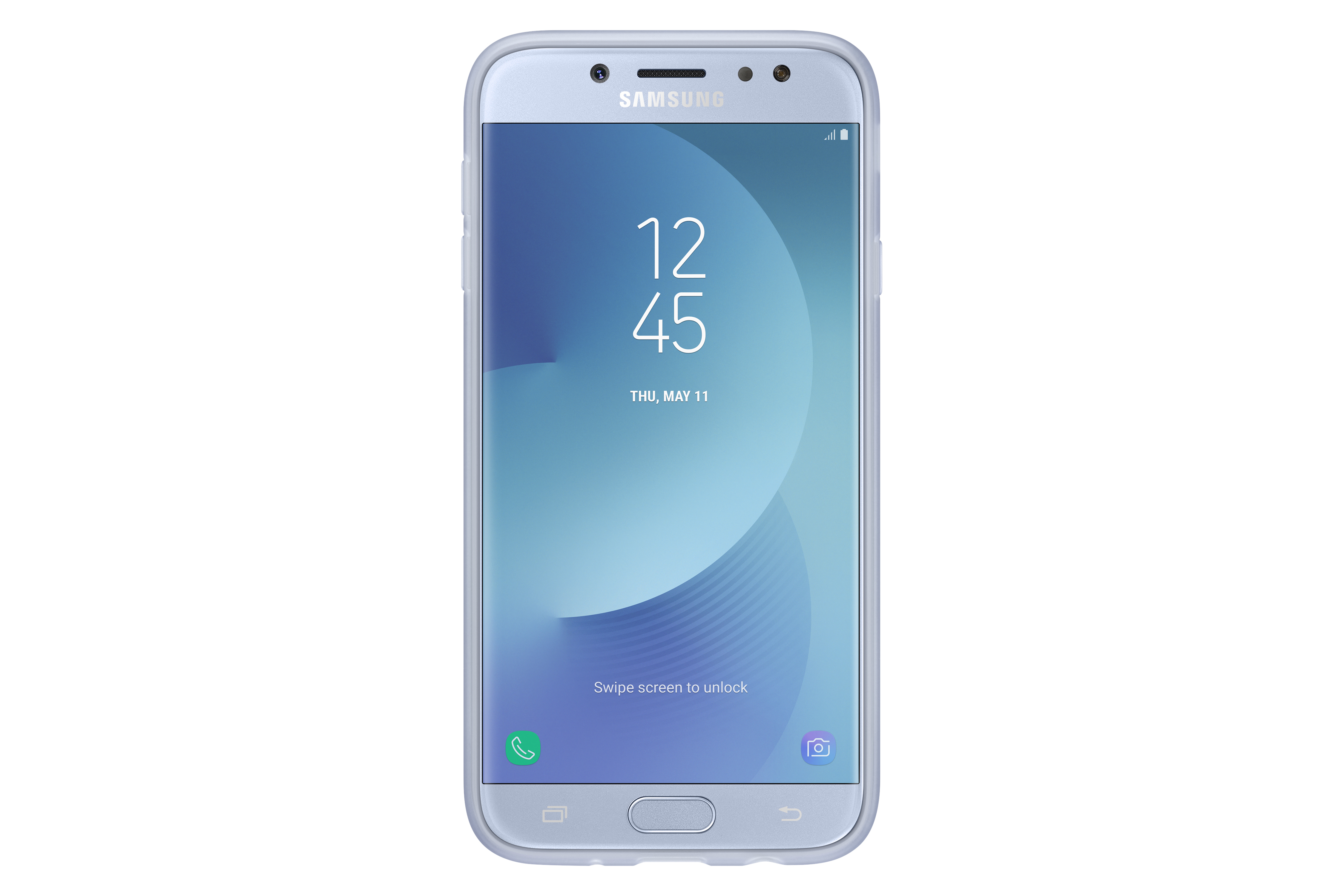 SAMSUNG Jelly Cover EF-AJ730, Backcover, Samsung, Galaxy J7 (2017), Blau