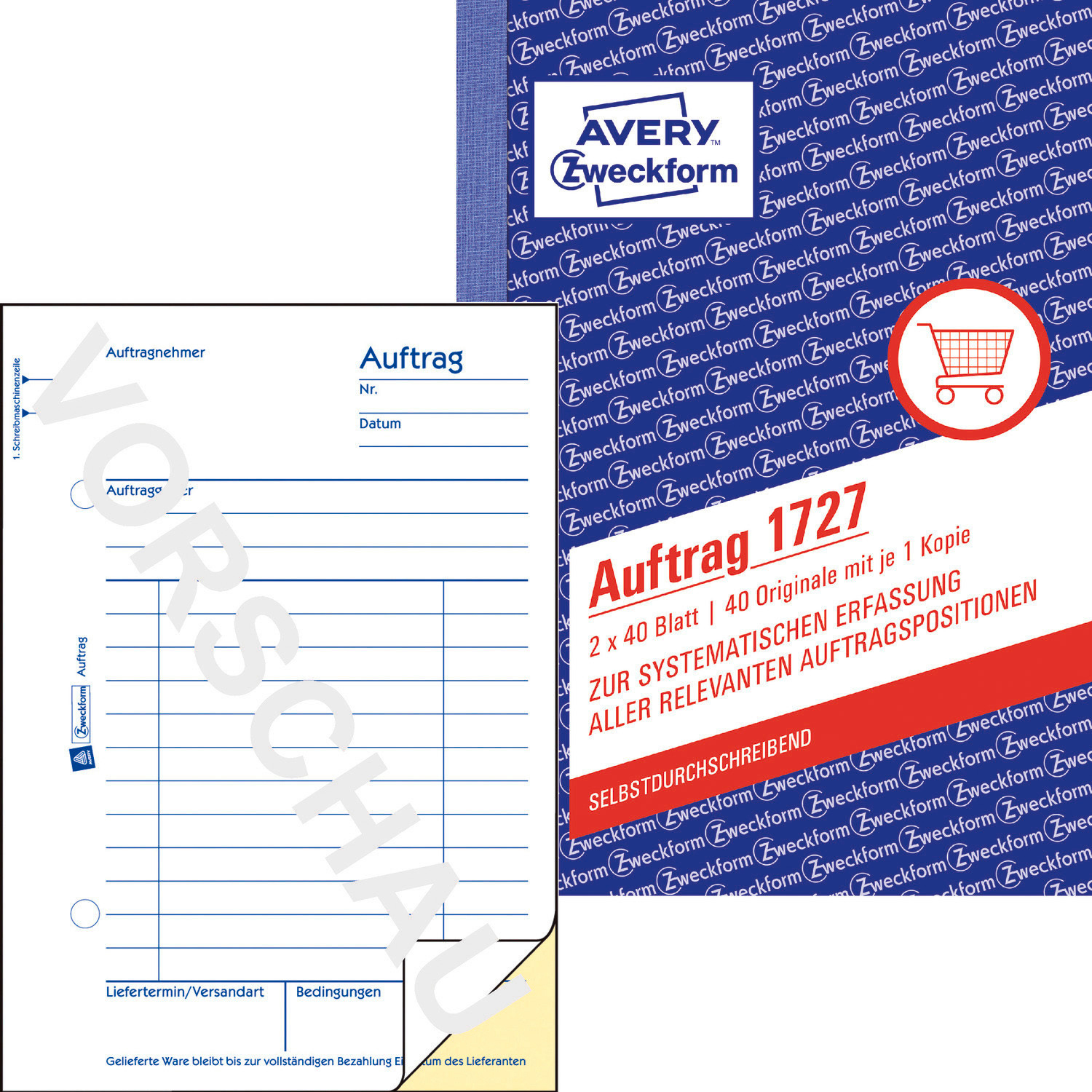 AVERY ZWECKFORM 105 A6 Auftrag mm 148 Blatt 105 x 1727 2x40 148 x mm