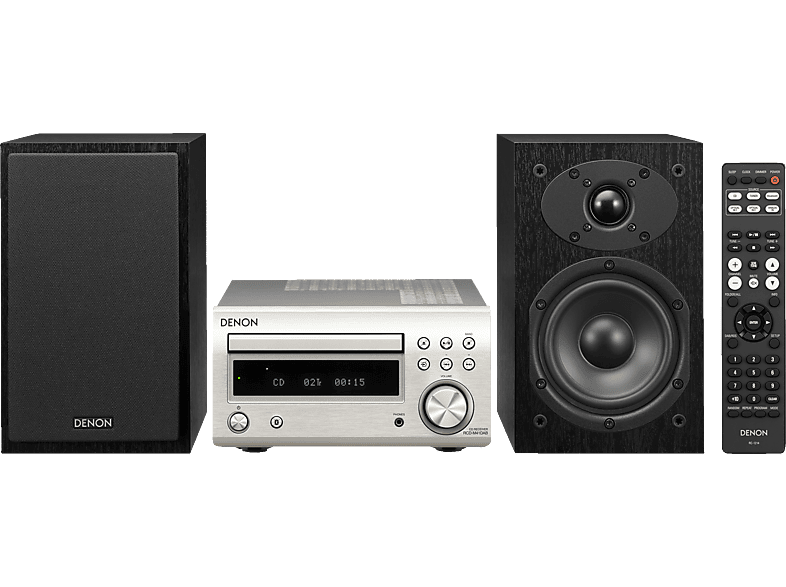 DENON DM41DAB Kompaktanlage (PremiumSilber/Schwarz) Kompaktanlage 60