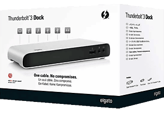 ELGATO Thunderbolt 3 Dock - externe Docking- und Ladestation (Silber (DE-Stecker))