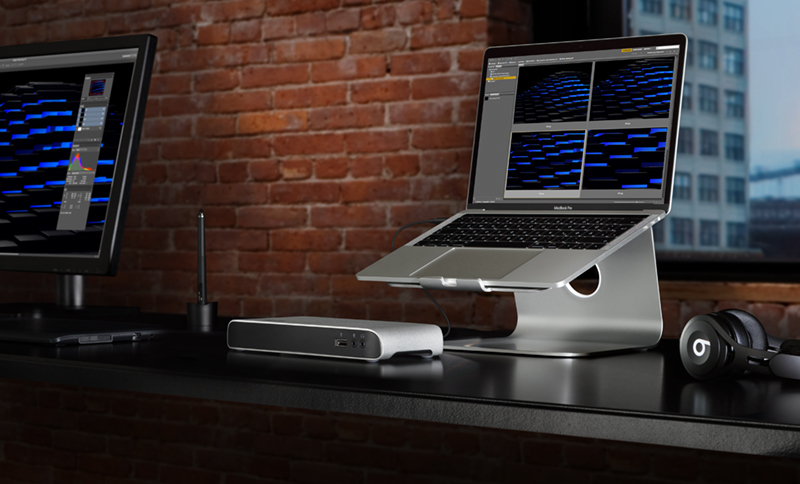 ELGATO Thunderbolt™ 3 Dock inkl. 50 cm Thunderbolt-3-Kabel externe Docking- und Ladestation, Silber