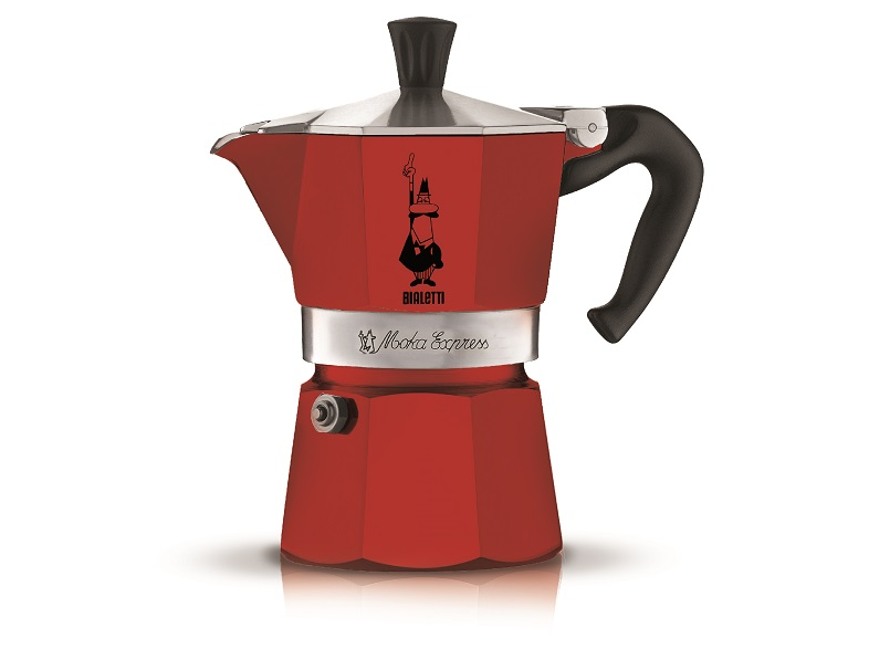 BIALETTI 0004943 Moka Express kotyogós kávéfőző, piros, 6 adag
