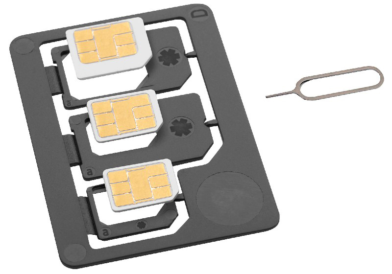 ISY ISA 1400 Triple Sim Kaartadapter Zwart afbeelding