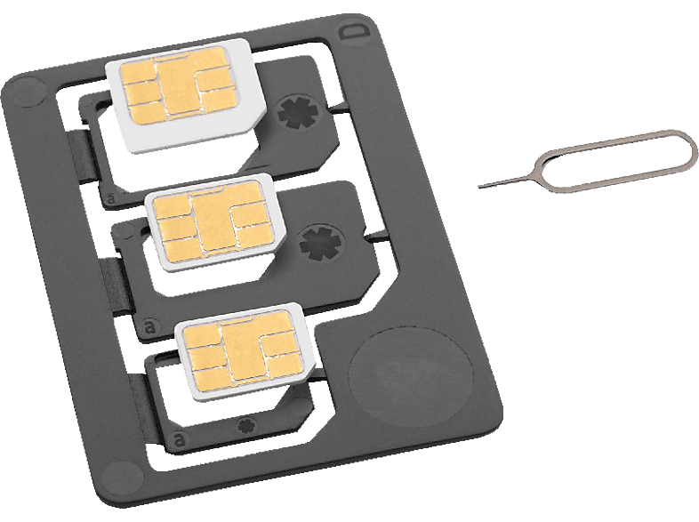 Kit Adaptador Nano-SIM, Micro-SIM, Tarjeta SIM + Pinza de extracción - Spain