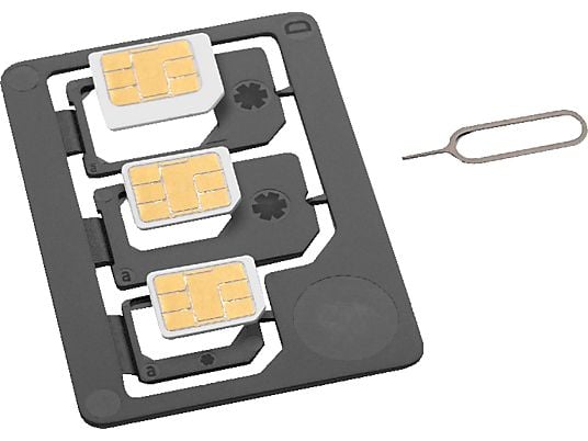 ISY ISA 1400 - Set di adattatori per sim (Nero)