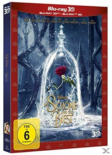 Blu-ray-Hülle mit dem Film 'Die Schöne und das Biest'. Das Cover zeigt eine Rose unter einer Glaskuppel.