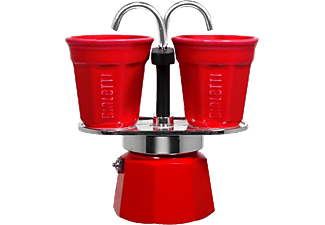 BIALETTI 0006190 Mini Express kotyogós kávéfőző szett, piros