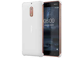 NOKIA Carbon Fibre Back Case voor Nokia 6 Wit