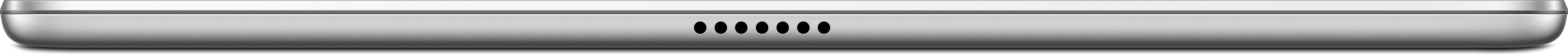 Egy fémes, ezüst felület közeli képe. Vízszintes, fekete pontokkal.