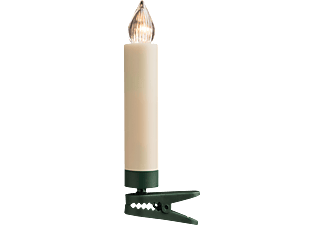 FHS 25755 Star-Max Kabellose Kerzen, Grün/Weiß, Warmweiß