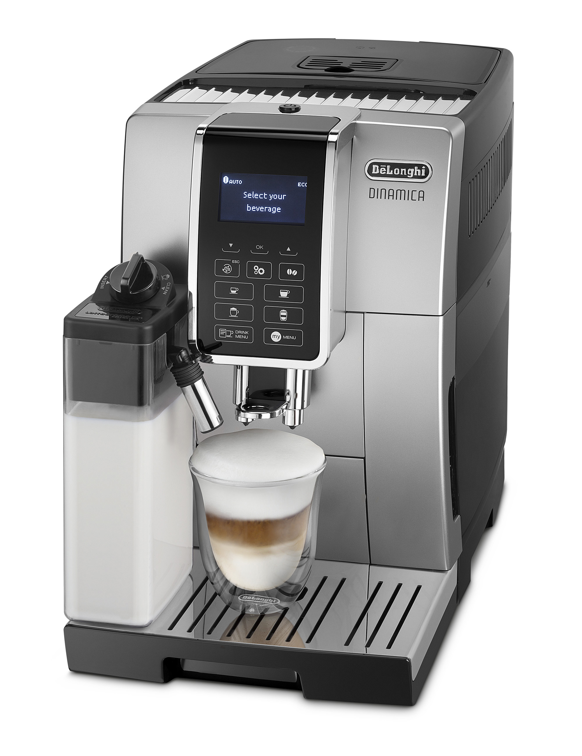 Dinamica DELONGHI Kaffeevollautomat Silber/Schwarz ECAM352.55.SB