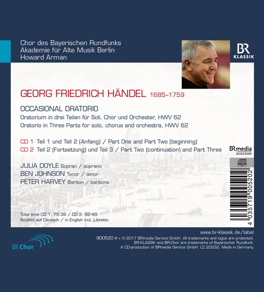 CD-Cover mit Porträt eines Mannes, Songtiteln und Text über eine Aufführung.