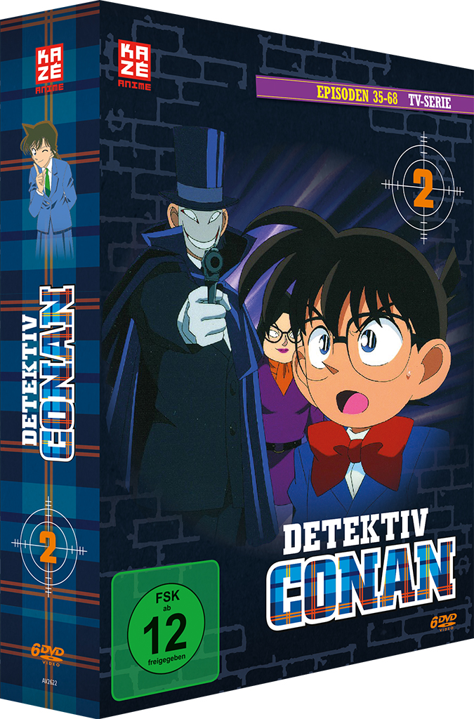Anime-DVD-Box-Set. Enthält Charaktere in einer Detektivgeschichte-Szene.