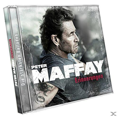 Albumcover für Peter Maffays Erinnerungen. Ein Mann mit Tattoo schaut zur Seite.