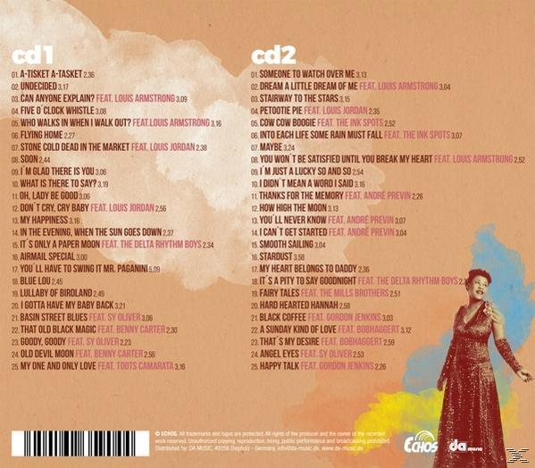 Ein CD-Etui mit zwei CDs darin. Text befindet sich auf dem Etui. Im Hintergrund singt eine Frau.