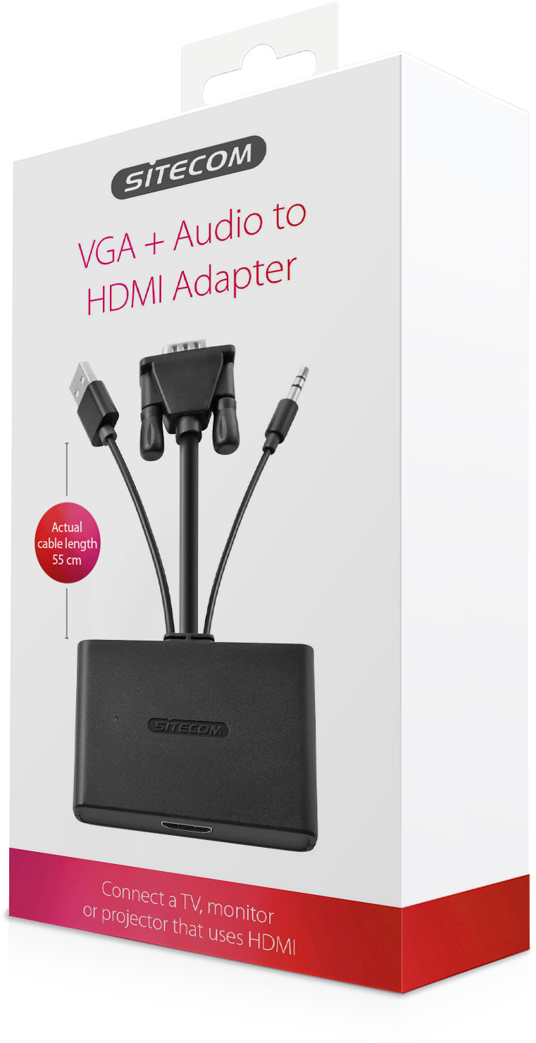 SITECOM Adaptateur VGA - Audio - HDMI (CN-352)