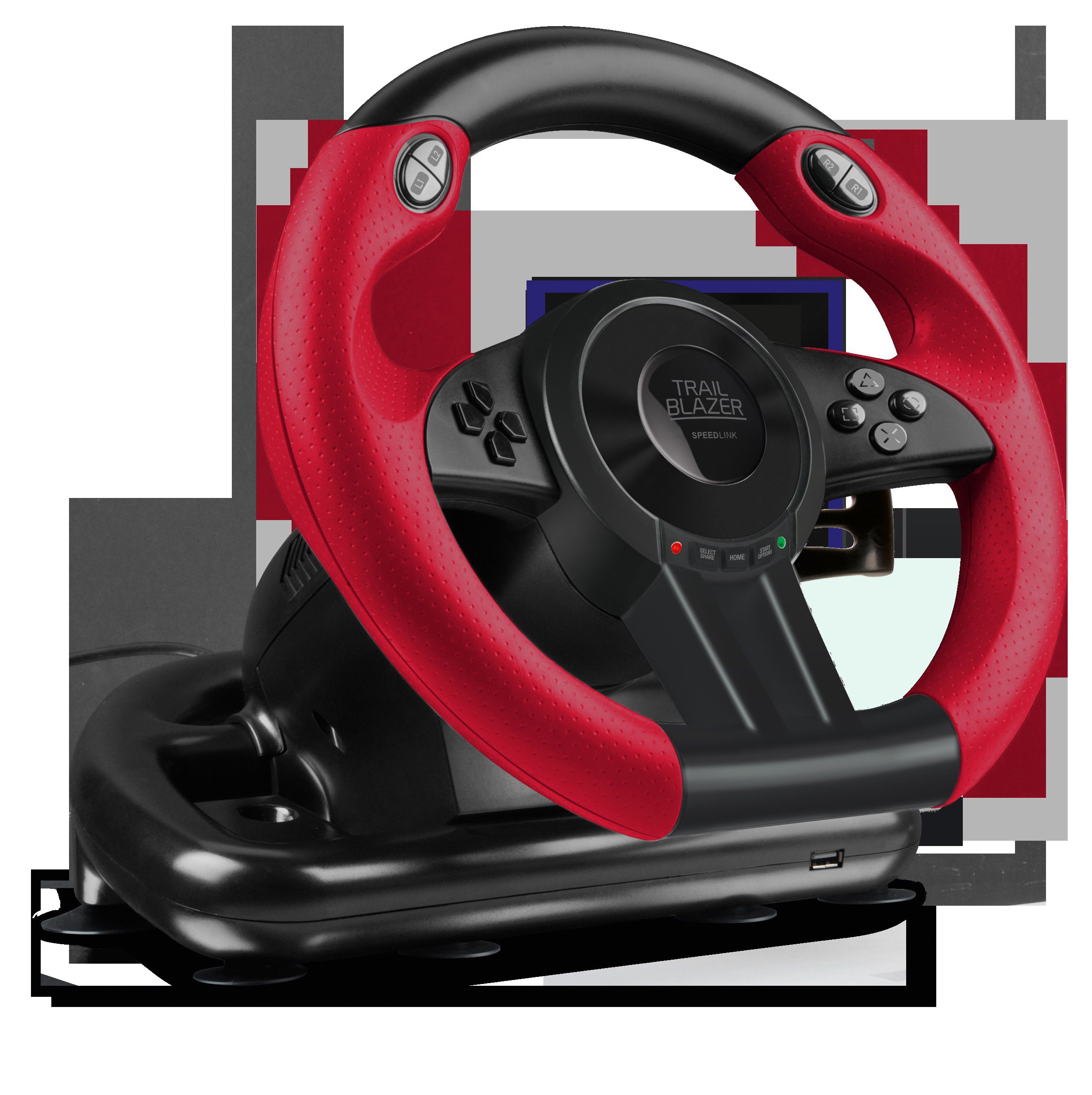 Racing S/X/One/PS3/Switch/PC/Nintendo Wheel Gaming Lenkrad, Schwarz/Rot PS4/Xbox OLED, TRAILBLAZER Switch Series SPEEDLINK for