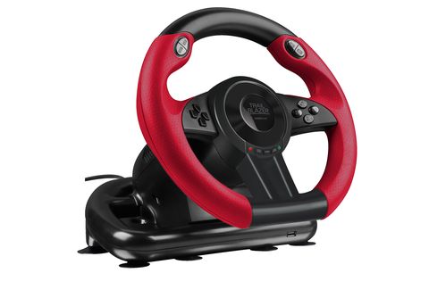 SPEEDLINK TRAILBLAZER Racing Wheel for PS4/Xbox Series S/X/One/PS3/Switch/PC/Nintendo  Switch OLED, Gaming Lenkrad, Schwarz/Rot PlayStation 4 Kabel & Zubehör
