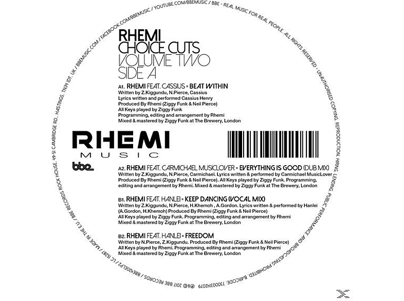 - 2 Cuts - Choice Rhemi (Vinyl) EP