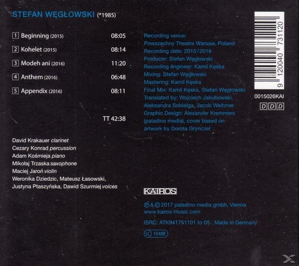 Stefan Weglowski - Contemporary Jewish Music  - (CD)