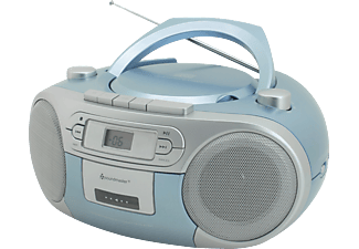 SOUNDMASTER soundmaster SCD5410BL - Boombox stereo - Con lettore CD/Lettore cassette/Tuner FM - Blu - Radio con registratore (FM, Blu)