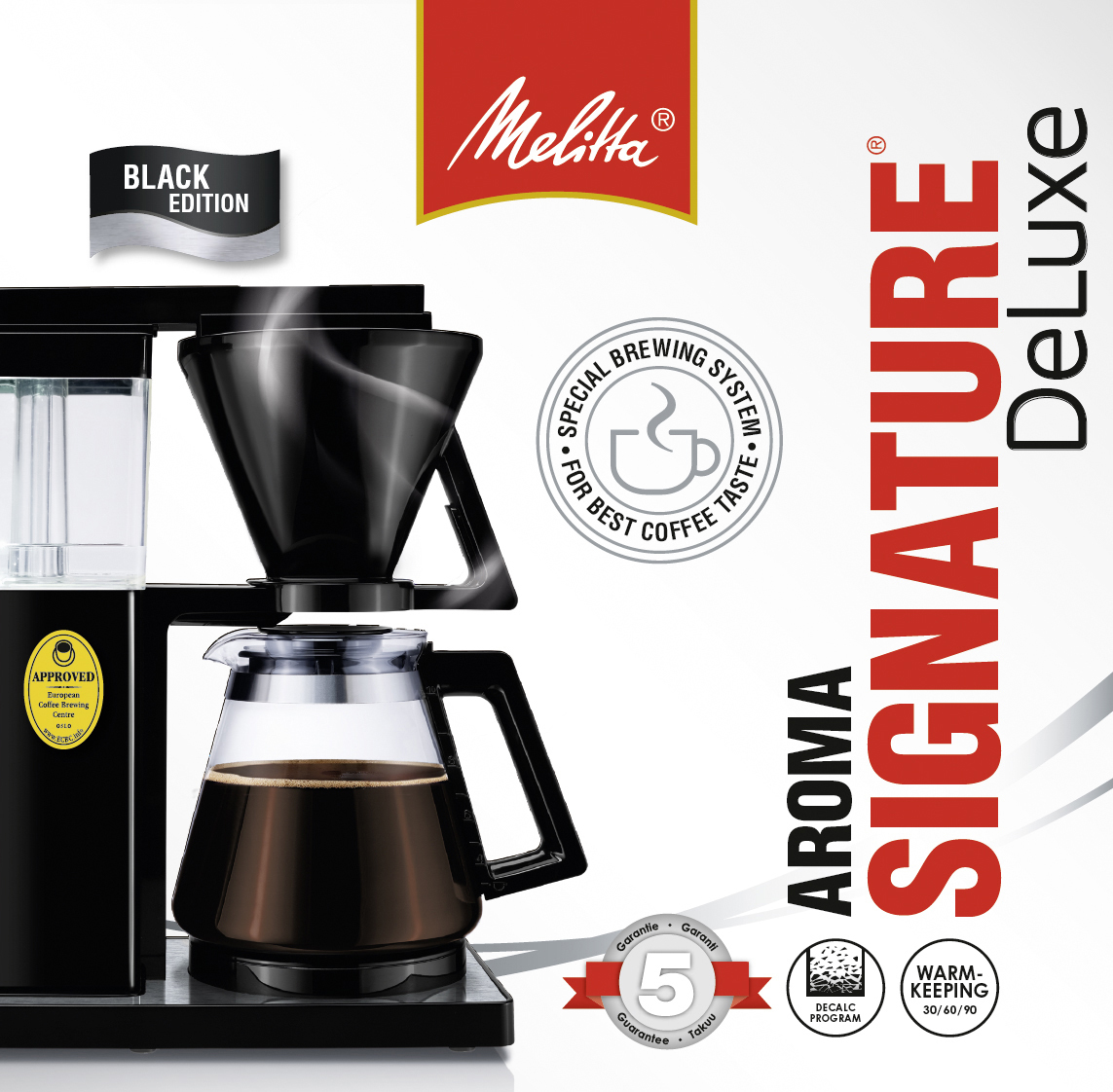 MELITTA 1007-03 Aroma Signature Deluxe Filterkaffeemaschine  Schwarz