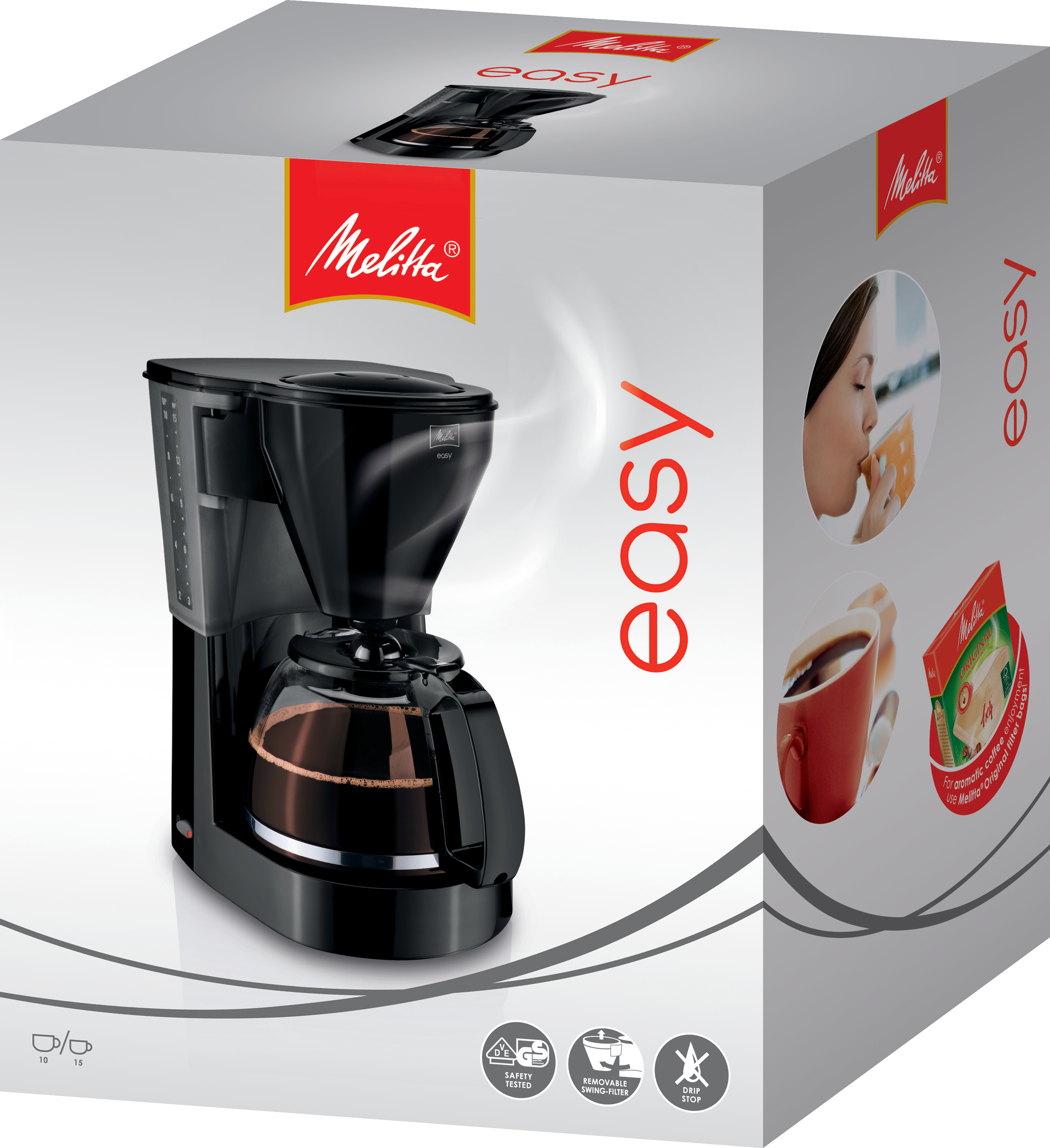 MELITTA 1010-02 Easy Filterkaffeemaschine  Schwarz