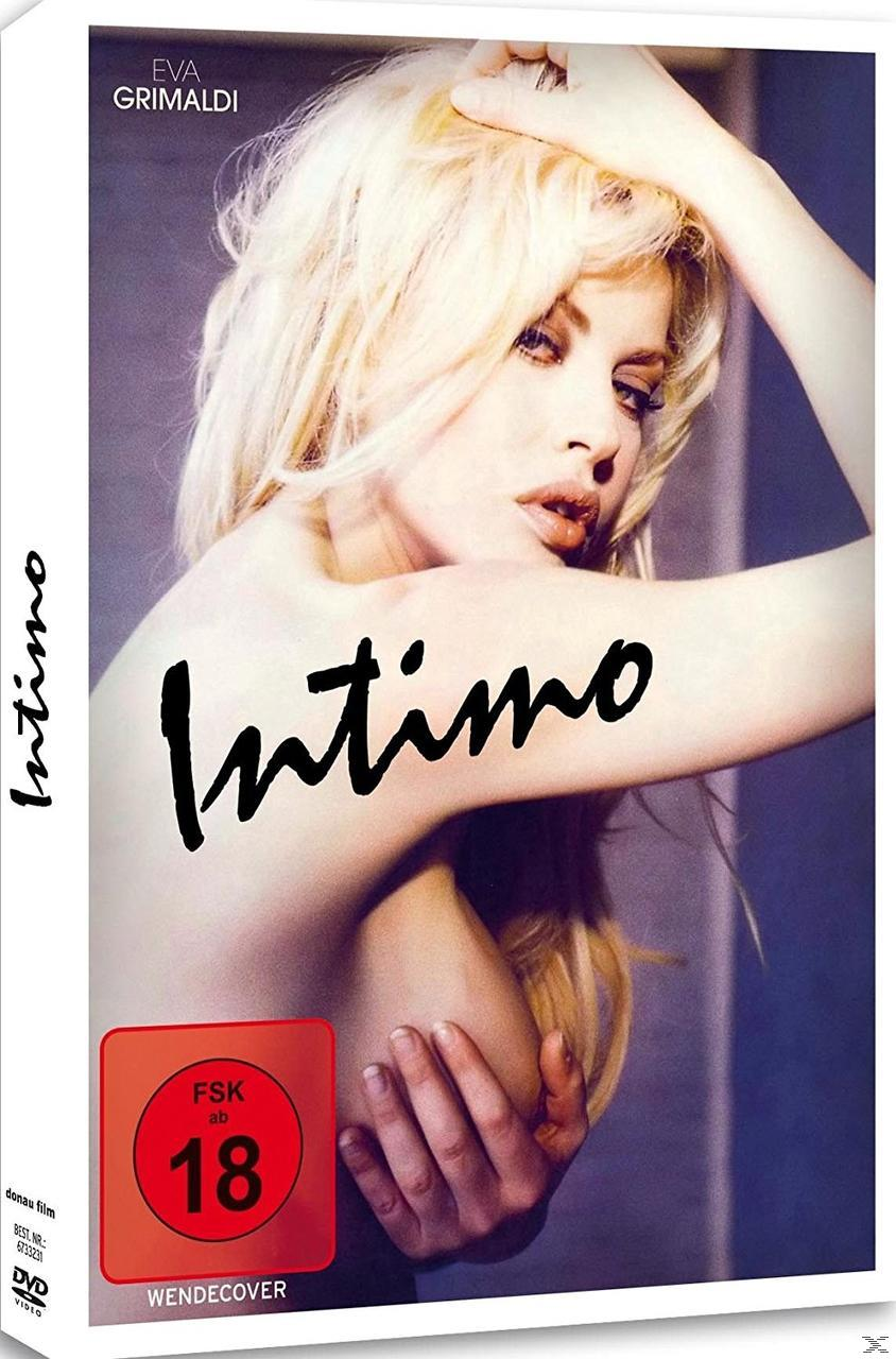 DVD-Cover für 'Intimo' mit Foto einer Frau und Text. Enthält das '18'-Logo.