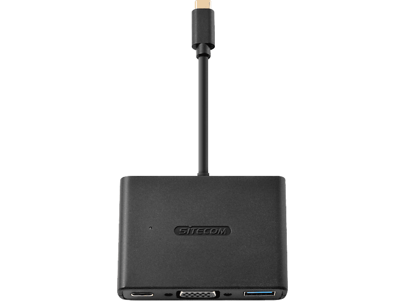 SITECOM USB-C - USB + VGA + USB-C Adapter 3-in-1 (CN-364)