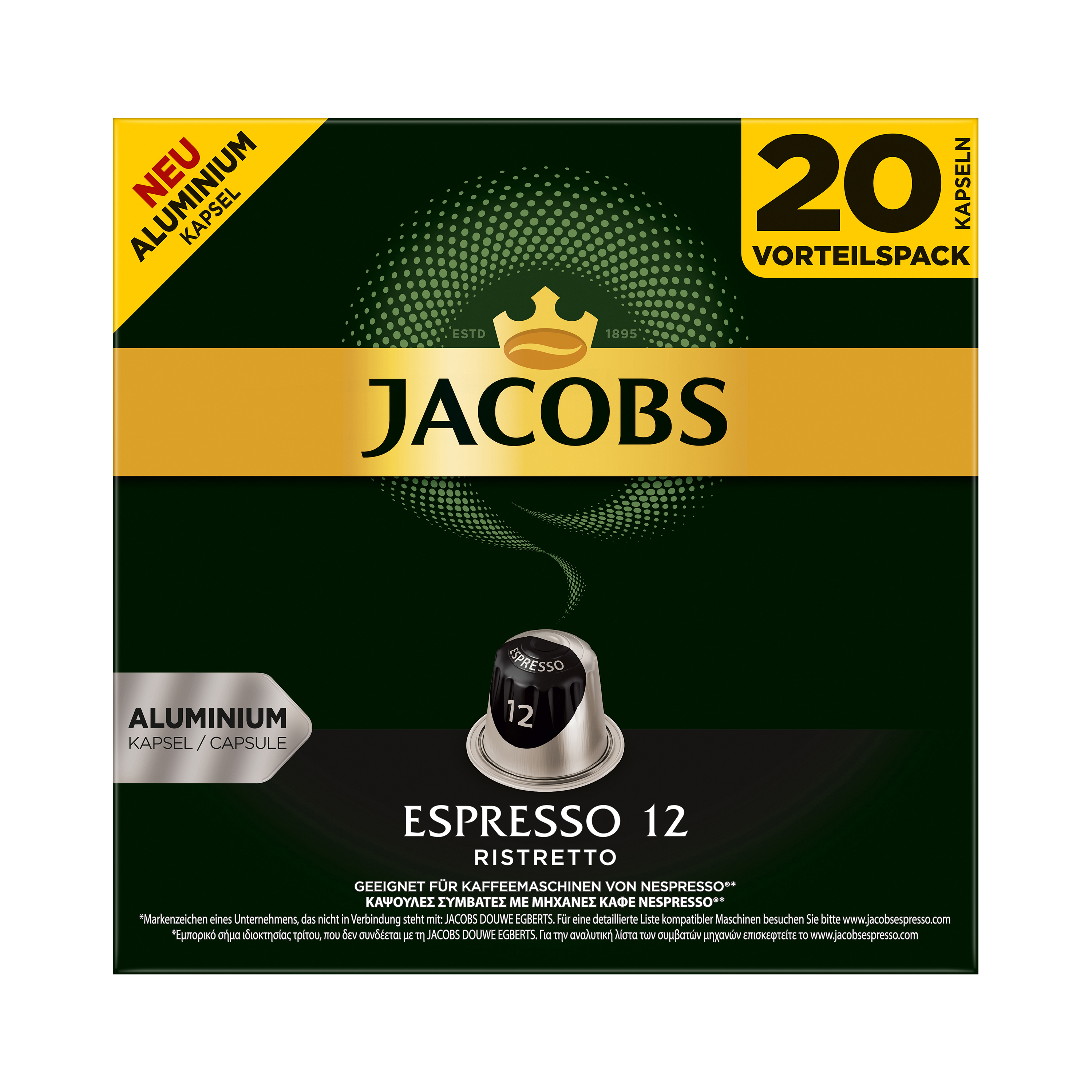 JACOBS 4018926 Espresso 12 Ristretto Kaffeekapseln (Nespresso)