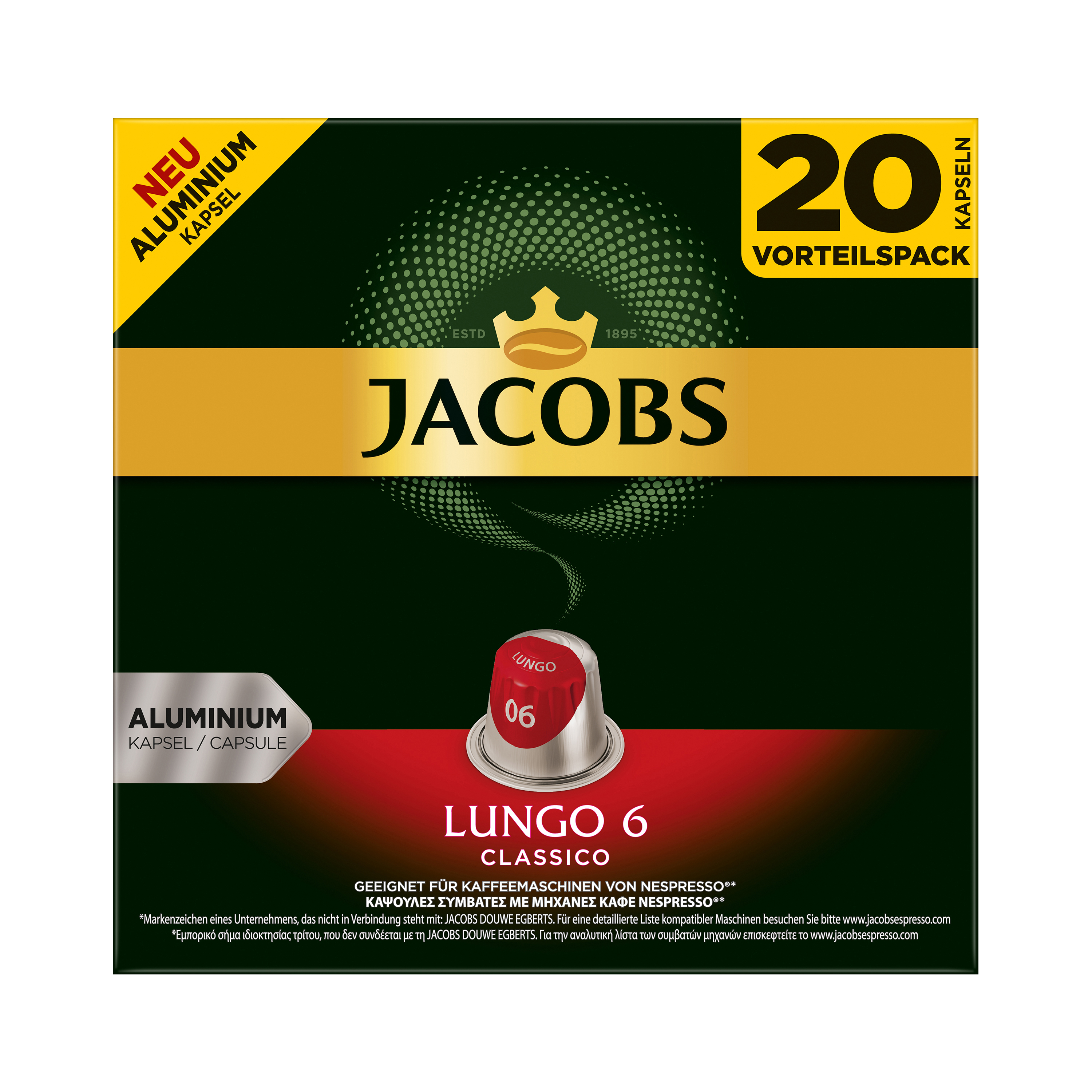 JACOBS 4057023 Lungo Classico Kaffeekapseln (Nespresso)