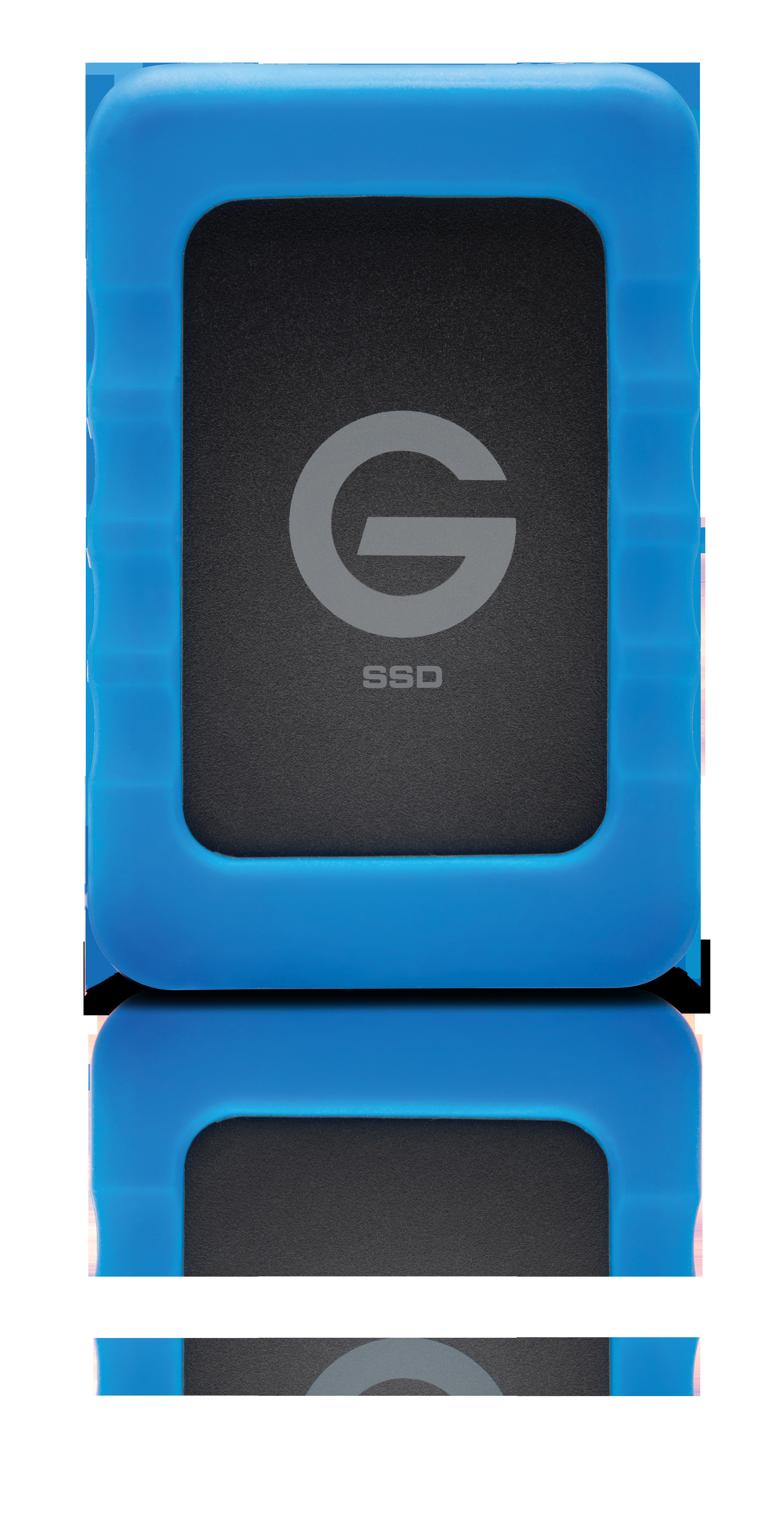 G-TECHNOLOGY G-Drive ev RaW Festplatte, 1 TB SSD, 2,5 Zoll, extern, Schwarz/Blau