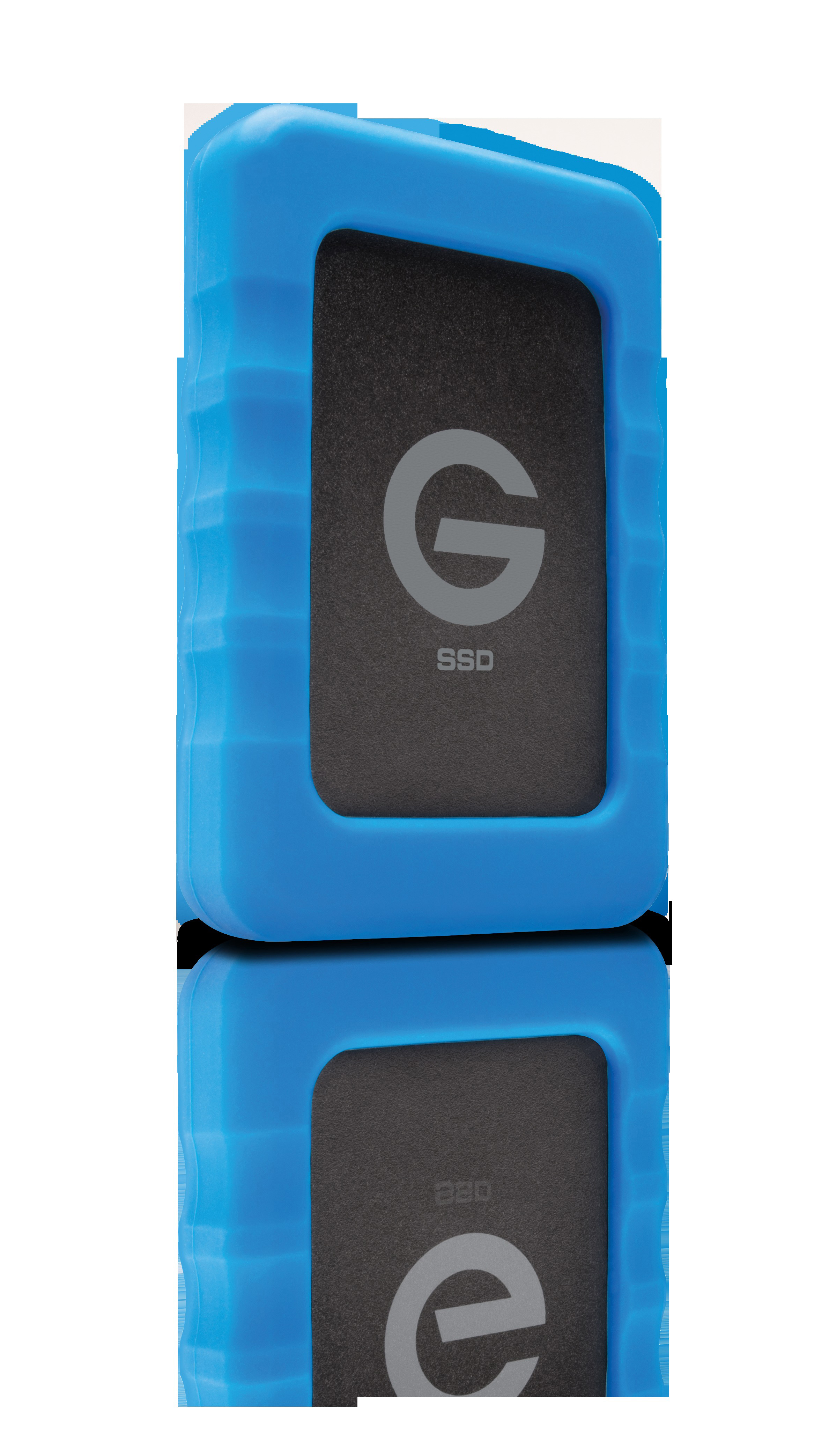 G-TECHNOLOGY G-Drive ev RaW Festplatte, 1 TB SSD, 2,5 Zoll, extern, Schwarz/Blau