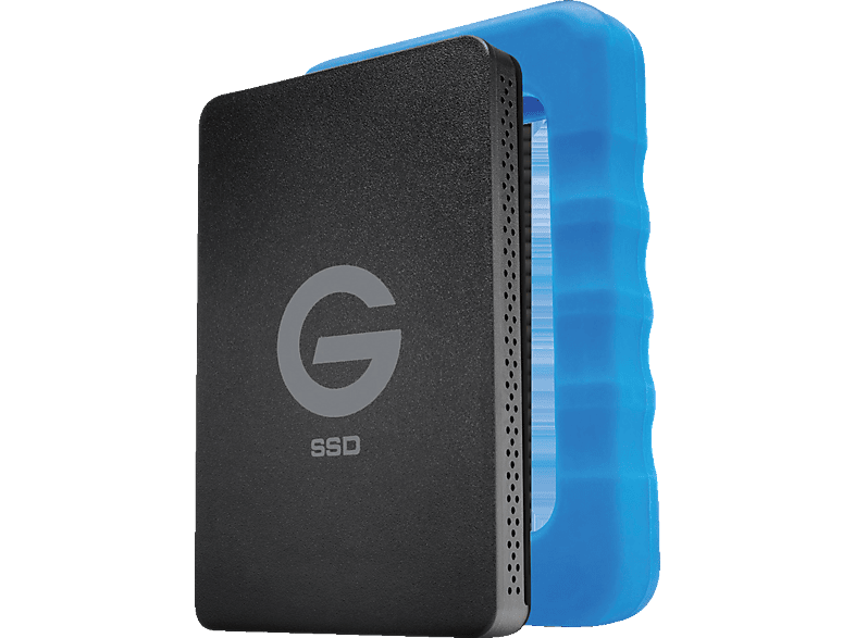 G-TECHNOLOGY G-Drive ev RaW Festplatte, 1 TB SSD, 2,5 Zoll, extern, Schwarz/Blau
