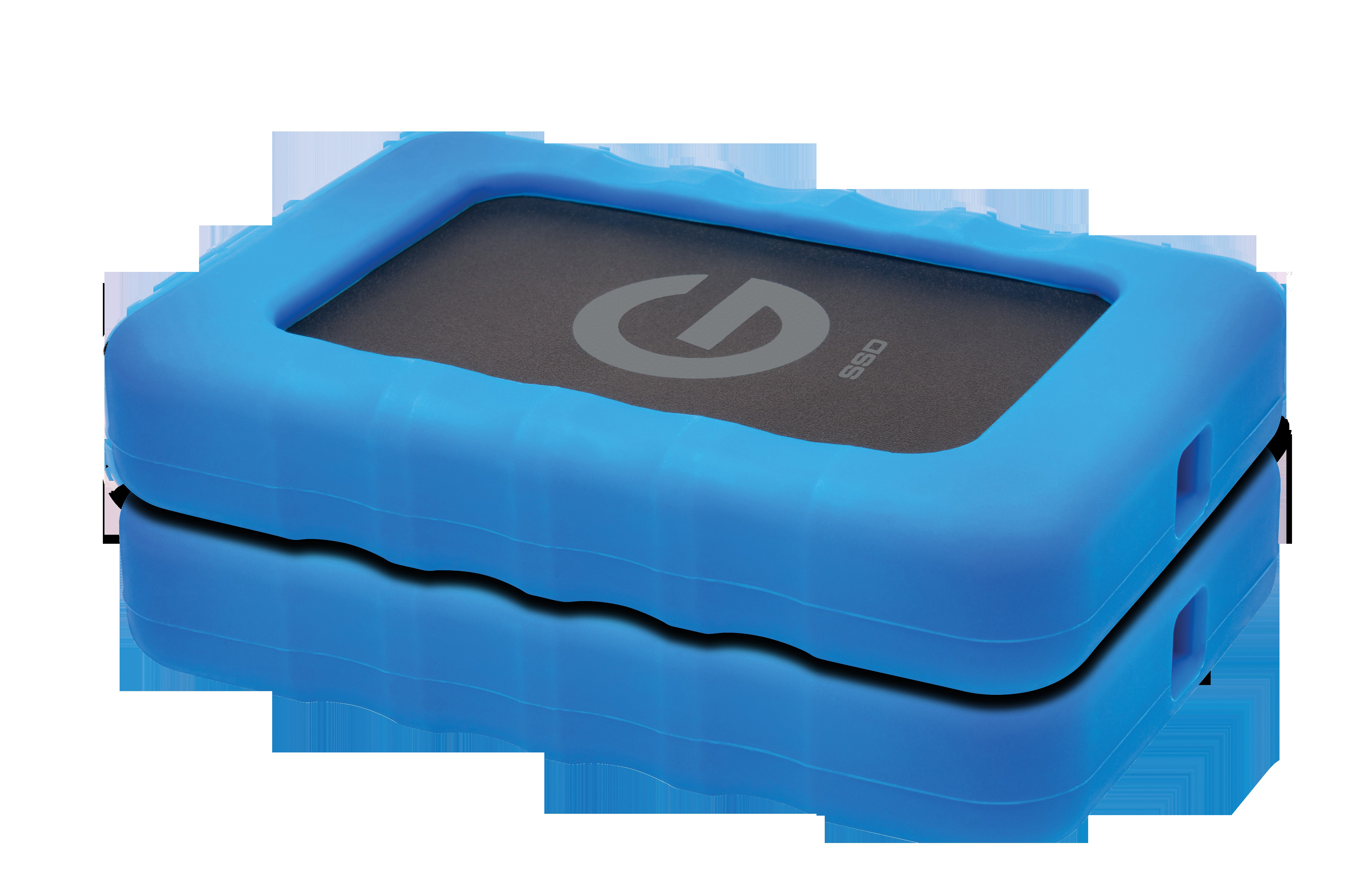 G-TECHNOLOGY G-Drive ev RaW Festplatte, 1 TB SSD, 2,5 Zoll, extern, Schwarz/Blau